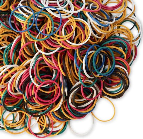 AMUU rubber bands 800 Pcs 2.5cm 1" Small Rubber Bands 6 colors Assorted Mixed Rainbow Colorful Rubber Bands for Office School Home Strong Elastic Band Loop Office Supplies in Saudi Arabia