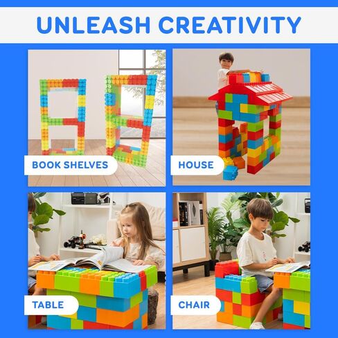 Giant Plastic Blocks Jumbo, Big Blocks, Jumbo Blocks, Big Building Blocks Jumbo, Giant Blocks, Huge Blocks, Jumbo Building Blocks, 86 Pieces Large Blocks for Kids Ages 1 to 8 86 pcs blocks with wheels in Saudi Arabia