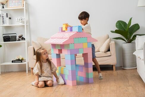 Giant Plastic Blocks Jumbo, Big Blocks, Jumbo Blocks, Big Building Blocks Jumbo, Giant Blocks, Huge Blocks, Jumbo Building Blocks, 86 Pieces Large Blocks for Kids Ages 1 to 8 86 pcs blocks with wheels in Saudi Arabia