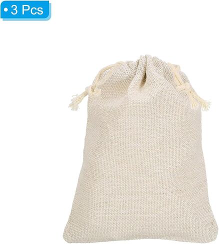 PATIKIL 10"x8" Coin Money Sacks Bag, 3 Pack Bank Deposit Change Transit Bags Cash Bag with Drawstring Currency Bags Gift Bag Style 1, Beige in Saudi Arabia