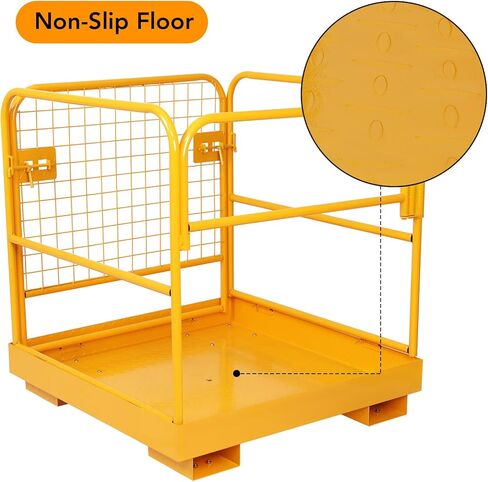 رافعة شوكية ذات قفص أمان للرافعة الشوكية مقاس 36 بوصة × 36 بوصة، رافعة شوكية ذات منصة عمل قابلة للطي شديدة التحمل in Kuwait