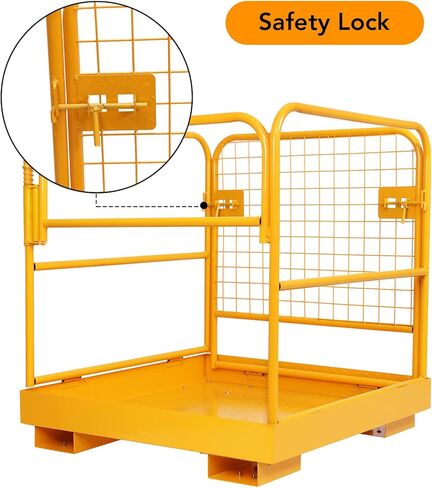 رافعة شوكية ذات قفص أمان للرافعة الشوكية مقاس 36 بوصة × 36 بوصة، رافعة شوكية ذات منصة عمل قابلة للطي شديدة التحمل in Kuwait