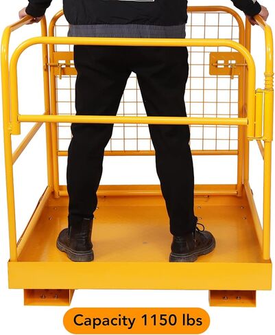 رافعة شوكية ذات قفص أمان للرافعة الشوكية مقاس 36 بوصة × 36 بوصة، رافعة شوكية ذات منصة عمل قابلة للطي شديدة التحمل in Kuwait