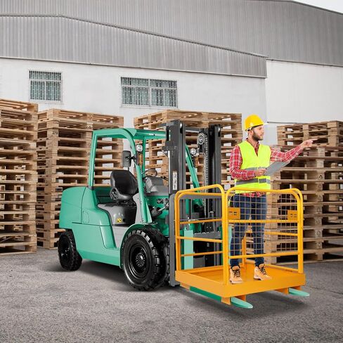 رافعة شوكية ذات قفص أمان للرافعة الشوكية مقاس 36 بوصة × 36 بوصة، رافعة شوكية ذات منصة عمل قابلة للطي شديدة التحمل in Kuwait