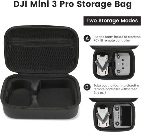 SKYWARDTEL Carrying Case for DJI Mini 3, Hard Shell Travel Carrying case Compatible with DJI Mini 3 Pro, DJI RC 2/DJI RC-N2 Remote Controller & Accessories (MINI 3 PRO) in Saudi Arabia
