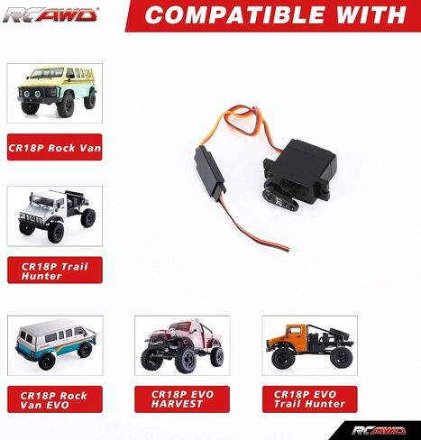 RCAWD CR18P Steering Servo 21T for Hobby Plus 1/18 CR18P Rock Van & Trail Hunter Upgrade Parts in Saudi Arabia