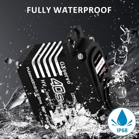 Hobby Fans RC Digital Servo, IP68 Waterproof 40KG Metal Gear Servo High Torque Servo with 25T Servo Horn for 1/12 1/10 1/8 RC Car RC Crawler Robot Boat in Kuwait