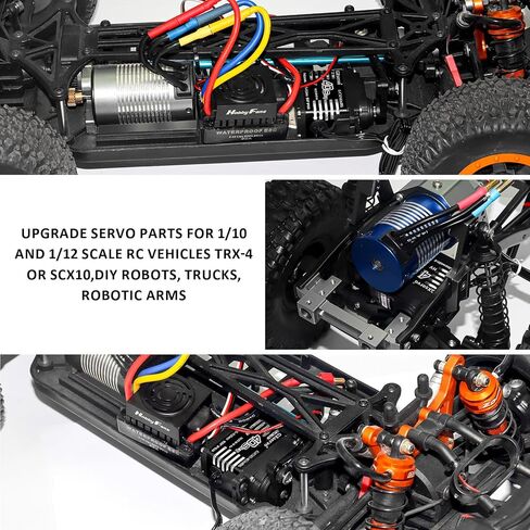 Hobby Fans RC Digital Servo, IP68 Waterproof 40KG Metal Gear Servo High Torque Servo with 25T Servo Horn for 1/12 1/10 1/8 RC Car RC Crawler Robot Boat in Kuwait