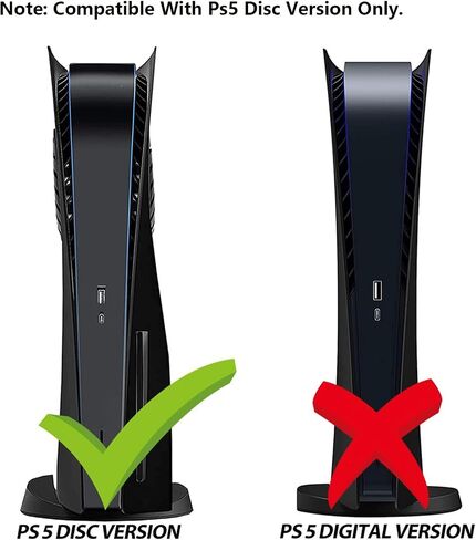 BFKDKG PS5 غطاء حماية لوحدة التحكم بفتحة تهوية للتبريد إصدار قرص PS5 بديل للوحة الجانبية PS5 ملحقات صلبة مقاومة للصدمات ومضادة للخدش والغبار ABS حافظة سوداء in Saudi Arabia