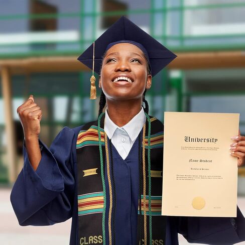 Libima Kente Graduation Stole with 3 Pcs Tassel Honor Cord Class of 2024 Graduation Sash for Women Graduation Gown for Graduation Ceremony Party Gift in Saudi Arabia