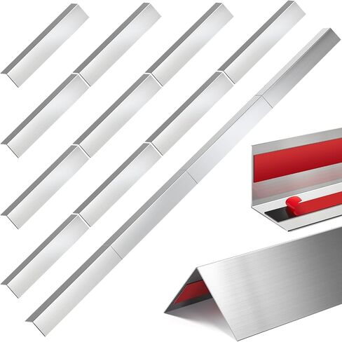 Therwen 4 Pieces Stainless Steel Corner Guards Corner Protector Metal Wall Corner Guard Wall Protection (0.5 x 0.5 x 36 Inch) in Saudi Arabia