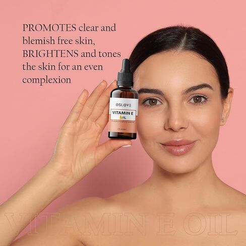 OSLOVE Pure Vitamin E Oil- 2 Fl.oz Use as is or in Skin and Hair Product Formulations | Moisturizing and Softening for Hair, Nails and Skin in Saudi Arabia