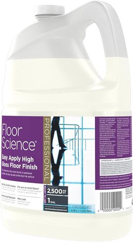 Diversey CBD540410 Floor Science Premium High Gloss Floor Finish, 1 Gallon - Covers up to 2,500 SQ FT (4 Pack) in Saudi Arabia