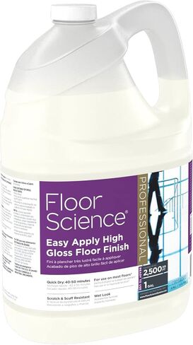Diversey CBD540410 Floor Science Premium High Gloss Floor Finish, 1 Gallon - Covers up to 2,500 SQ FT (4 Pack) in Saudi Arabia
