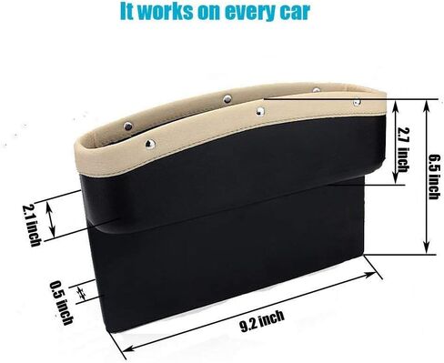 KONGDY Bling Car Seat Pocket Driver's Console Side Organizer Auto Gap Filler Car Seat Storage Box with Cup Holder for Car Interior Accessories Cellphone Wallet in Saudi Arabia