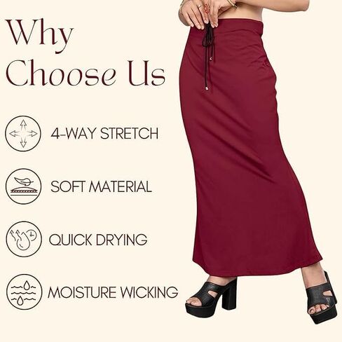 Smizzy Lycra Adjustable Indian Saree Shapewear for Women Petticoat Smooth Curve Peticote Innerwear for Ladies in Kuwait