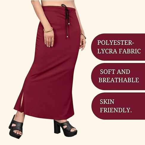 Smizzy Lycra Adjustable Indian Saree Shapewear for Women Petticoat Smooth Curve Peticote Innerwear for Ladies in Kuwait