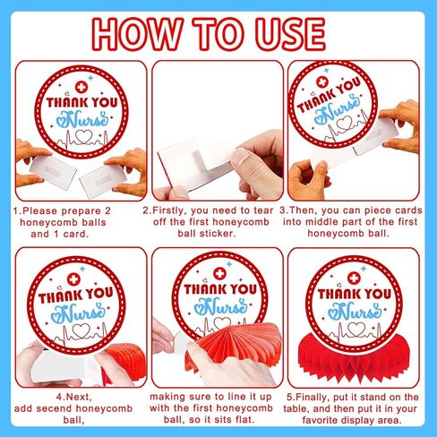 9 قطع من ديكورات أسبوع الممرضات قطعة مركزية على شكل قرص العسل، أسبوع تقدير الممرضات مزدوج الجوانب 2024 ديكورات طاولة ثلاثية الأبعاد لتزيين حفلات الممرضات ليوم الممرضة in Kuwait