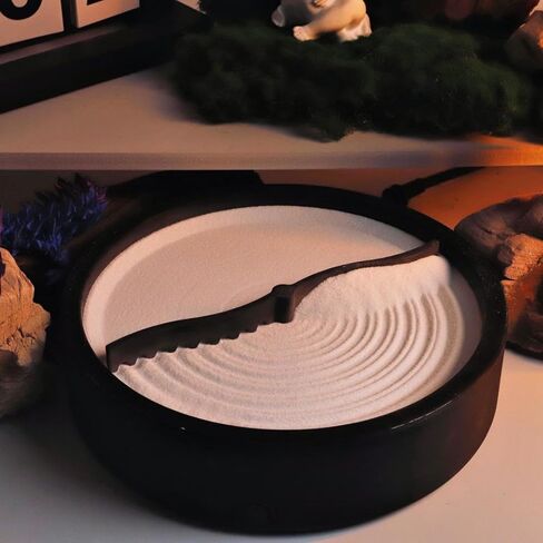 Automatic Zen Garden - Kinetic Art, Office Decorative Sandscape, Home Meditation for Relaxation, Sand Tray Therapy, Minimalist Plate in Saudi Arabia
