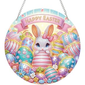 Eiflow DIY Hanging Diamond Art Kit US Flag, Acrylic Board Diamonds Painting Butterfly Ornament Pendant Box Kit in Kuwait