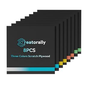 8PCS Three-Layer Colored Plywood Sheets, 1/8 Plywood for Laser Engraving for DIY Gifts, Portrait Carving & Wall Decor (4 Colors) in Kuwait