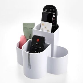 منظم مكتب صغير من AonT Design للطاولة، وحامل أقلام جمالية وصينية مع مقصورات، وحامل جهاز التحكم عن بعد، ومنظم متعدد الأغراض للملحقات (بيج) مصنوع في كوريا بتصميم عالي الجودة in Saudi Arabia