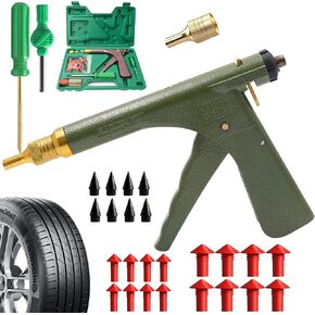 طقم إصلاح الإطارات مع المقابس - طقم سدادات إطارات الفطر ومجموعة تصحيح الإطارات، طقم إصلاح ثقب مسدس الإطارات بدون أنابيب لثقوب الإطارات في السيارات والدراجات النارية والشاحنات والجرارات، 16 سدادة فطر in Kuwait