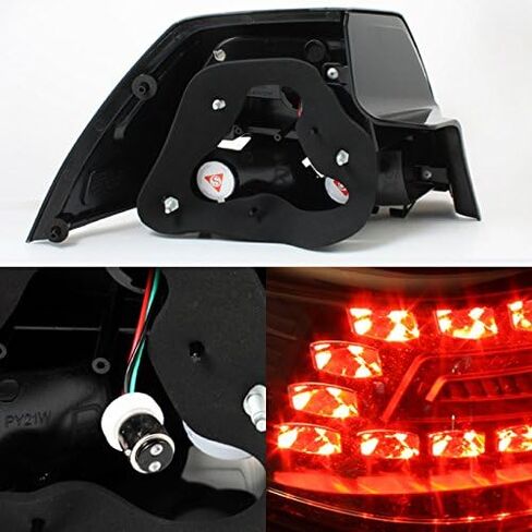 AKKON-لـ 08-09 بونتياك G8 GT GXP سبورت سيدان الخلفية السوداء الحافة LED أضواء خلفية مصابيح الفرامل استبدال زوج in Kuwait