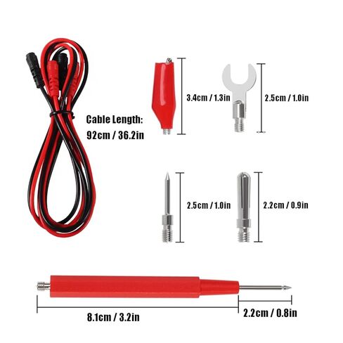 16 in 1 Multimeter Test Leads Kit Digital Probes & Leads Set with Replaceable Testing Pen Test Hook Alligator Clips Banana Plug Measurement Tools for Electrical Power Experiments in Saudi Arabia