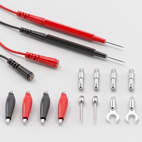 16 in 1 Multimeter Test Leads Kit Digital Probes & Leads Set with Replaceable Testing Pen Test Hook Alligator Clips Banana Plug Measurement Tools for Electrical Power Experiments in Saudi Arabia