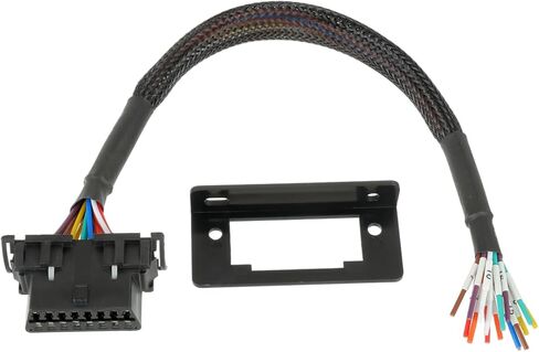 OBD2 J1962 Female to Open Pigtail Cable, OBDII Port Extension Cable with Underdash Mount Bracket 1FT/30CM in Saudi Arabia