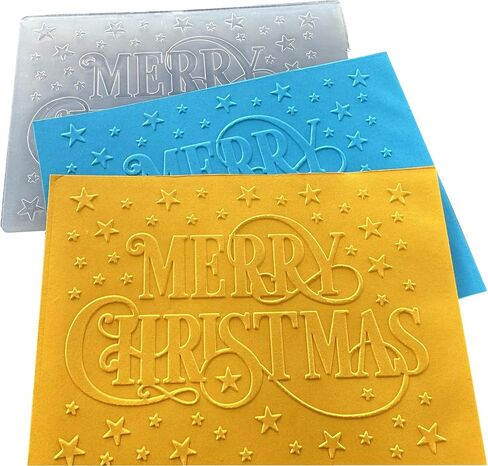 Arbuya Merry Christmas Embossing Folders for Card Making Christmas Sentiment Embossing Folder for Gift Tag Paper Crafting Home Decoration in Saudi Arabia