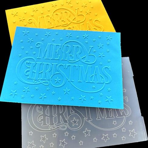 Arbuya Merry Christmas Embossing Folders for Card Making Christmas Sentiment Embossing Folder for Gift Tag Paper Crafting Home Decoration in Saudi Arabia