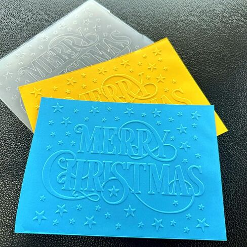 Arbuya Merry Christmas Embossing Folders for Card Making Christmas Sentiment Embossing Folder for Gift Tag Paper Crafting Home Decoration in Saudi Arabia