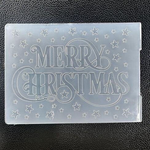 Arbuya Merry Christmas Embossing Folders for Card Making Christmas Sentiment Embossing Folder for Gift Tag Paper Crafting Home Decoration in Saudi Arabia