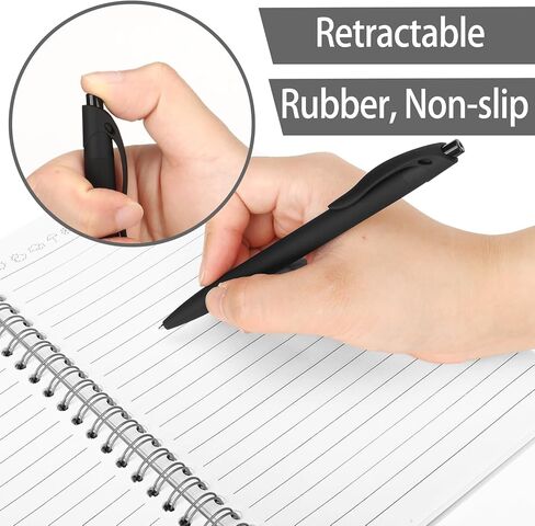 Fulmoon 300 Pcs Black Ink Pens Bulk 1.0 mm Medium Point Retractable Click Ballpoint Pens Smooth Ink for School Office Back to School Supplies(Black) in Saudi Arabia