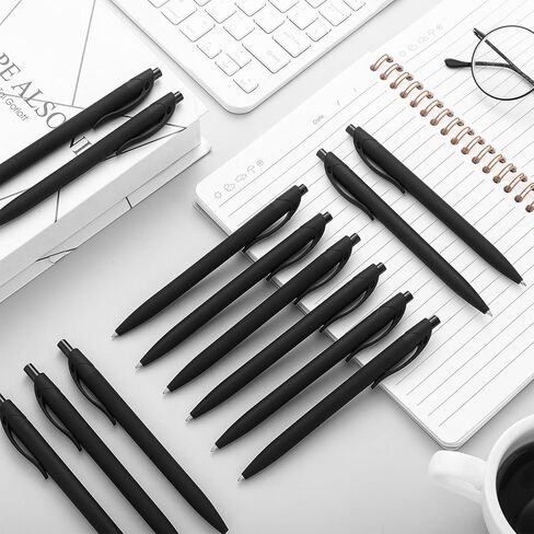 Fulmoon 300 Pcs Black Ink Pens Bulk 1.0 mm Medium Point Retractable Click Ballpoint Pens Smooth Ink for School Office Back to School Supplies(Black) in Saudi Arabia