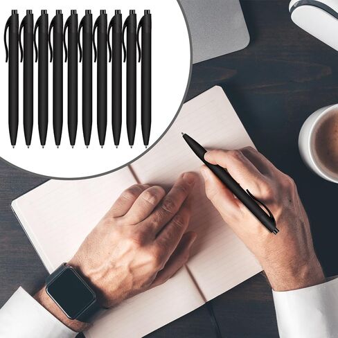 Fulmoon 300 Pcs Black Ink Pens Bulk 1.0 mm Medium Point Retractable Click Ballpoint Pens Smooth Ink for School Office Back to School Supplies(Black) in Saudi Arabia
