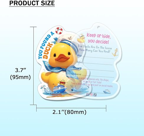 Duck Tags, Cruising Rubber Duck Tags, Duck Tags for Cruising, Ducking Games Card, 35 Cards, 35 Rubber Bands, 3 x 3 Inches, Life Preserver Ring Shape Design Duck Tags - ConQuackulations (2 Colors) in Kuwait