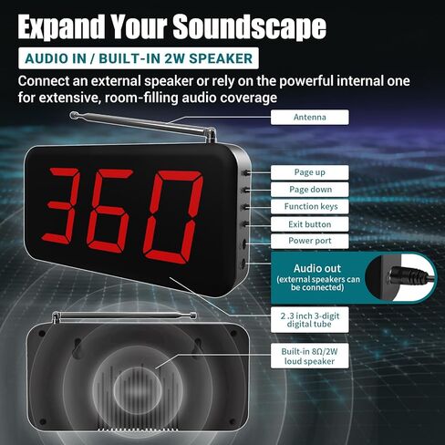 نظام جرس الاتصال اللاسلكي - 1000 قدم، 8 أزرار تنبيه للطوارئ لكبار السن، جهاز النداء لمقدمي الرعاية مع جهاز استقبال واحد للعرض لمكتب الطبيب والعيادة ومحطة الممرضات والمنزل بمساعدة المستشفى in Kuwait