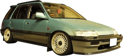 FREEMOTOR802® مصد أمامي للشفاه مقسم لسد الهواء، يناسب 1988-1989 Honda Civic Sedan Hatchback (باستثناء Si) و1988-1991 Honda Civic Wagon، طراز المصنع OE غير مطلي باللون الأسود PU قطعة واحدة من الحرس السفلي in Saudi Arabia