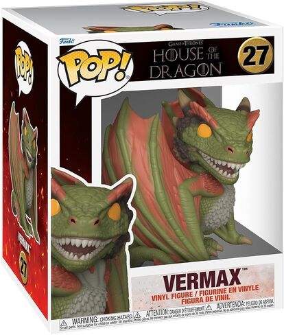 Funko Pop Super: House of The Dragon - Vermax - شخصية فينيل قابلة للتجميع - فكرة هدية - بضائع رسمية - ألعاب للأطفال والكبار - عشاق الخيال - شخصية نموذجية لهواة الجمع والعرض in Saudi Arabia