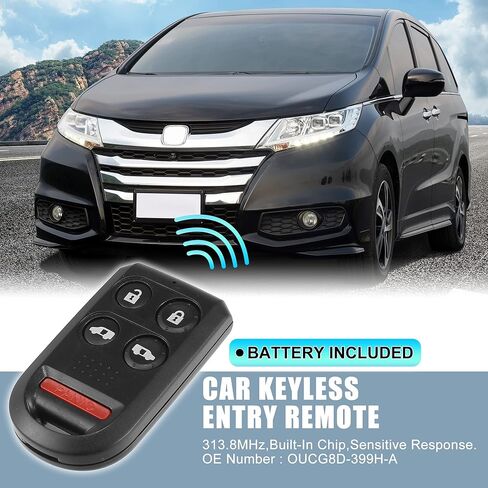 X AUTOHAUX 313.8MHz OUCG8D-399H-A Replacement Smart Proximity Keyless Entry Remote Key Fob for Honda Odyssey 2005-2010 5 Buttons in Saudi Arabia