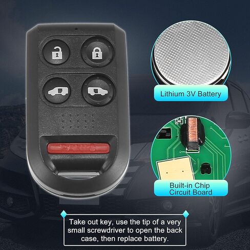X AUTOHAUX 313.8MHz OUCG8D-399H-A Replacement Smart Proximity Keyless Entry Remote Key Fob for Honda Odyssey 2005-2010 5 Buttons in Saudi Arabia