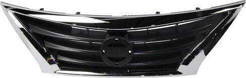 مجموعة شبكة Garage-Pro متوافقة مع Nissan Versa 2015-2018 Chrome Shell/مدخل أسود مطلي - CAPA in Kuwait