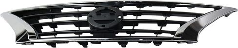 مجموعة شبكة Garage-Pro متوافقة مع Nissan Versa 2015-2018 Chrome Shell/مدخل أسود مطلي - CAPA in Kuwait
