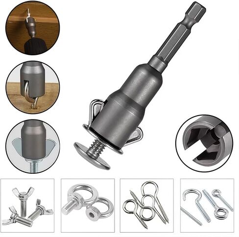 Wing Nut Driver, Power Wing Nut Drill Bit Socket Tool, 1/4" Hex Shank Drills Bits for Screws Eye, C Hook Bolt, Q-Hanger(13 mm) in Saudi Arabia