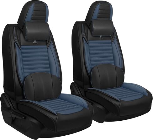 Seat Covers 2 Seats Custom Fit for Jeep Compass 2007-2024, Breathable and Comfortable Leather Seat Cover, Deluxe Waterproof Cushion Cover Auto Interior Accessories,Standard (Black Blue) in Saudi Arabia