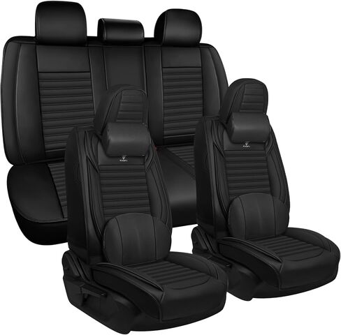 Seat Covers 2 Seats Custom Fit for Jeep Compass 2007-2024, Breathable and Comfortable Leather Seat Cover, Deluxe Waterproof Cushion Cover Auto Interior Accessories,Standard (Black Blue) in Saudi Arabia