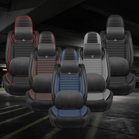 Seat Covers 2 Seats Custom Fit for Jeep Compass 2007-2024, Breathable and Comfortable Leather Seat Cover, Deluxe Waterproof Cushion Cover Auto Interior Accessories,Standard (Black Blue) in Saudi Arabia